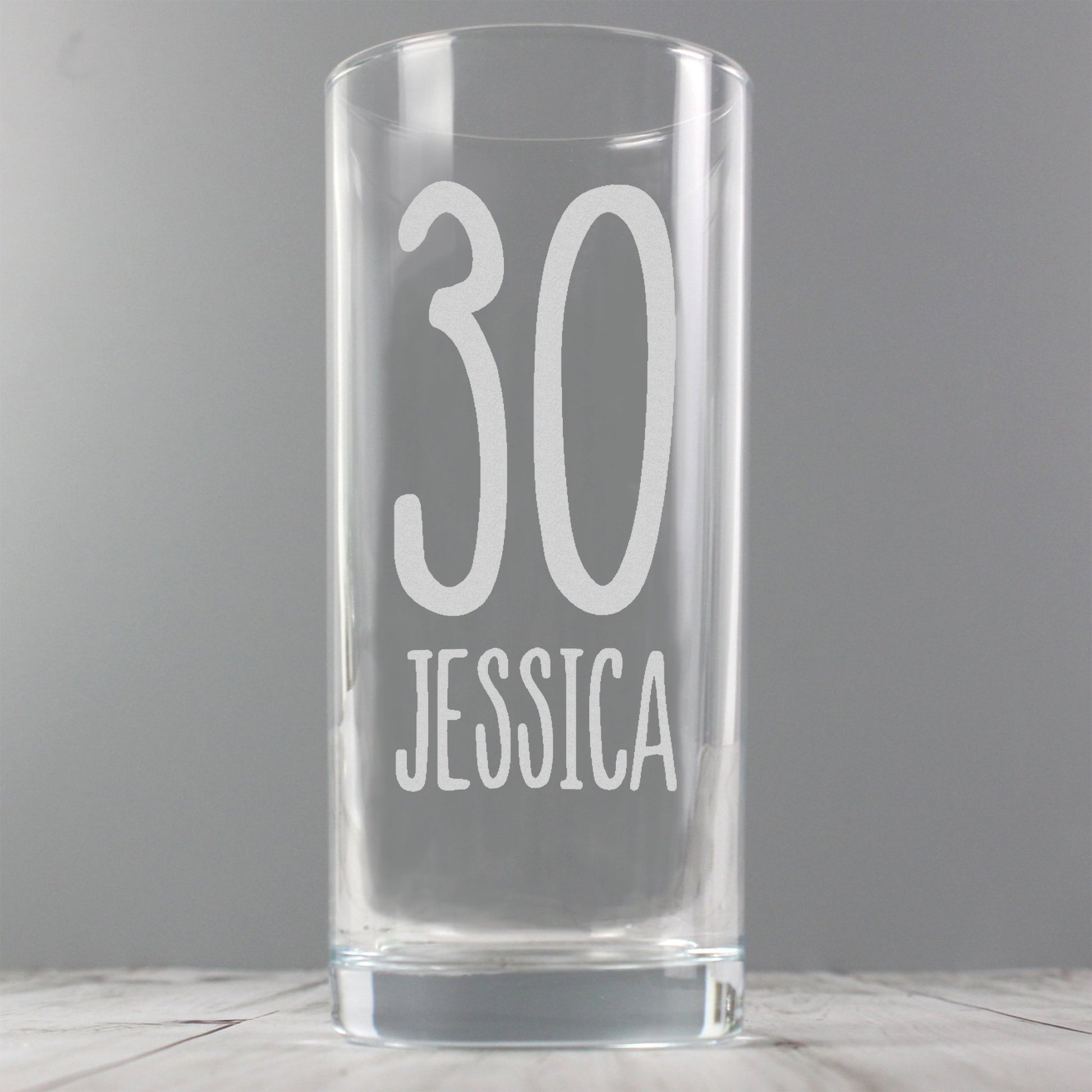 Personalised Big Age Hi Ball Glass | Inspired Creative Gifts | UK Supplier