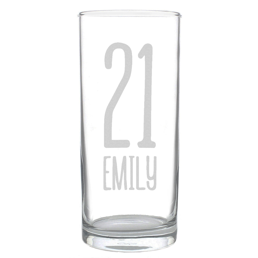Personalised Big Age Hi Ball Glass | Inspired Creative Gifts | UK Supplier