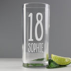 Personalised Big Age Hi Ball Glass | Inspired Creative Gifts | UK Supplier