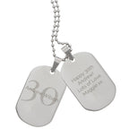 Personalised Big Age Stainless Steel Double Dog Tag Necklace | Inspired Creative Gifts | UK Supplier