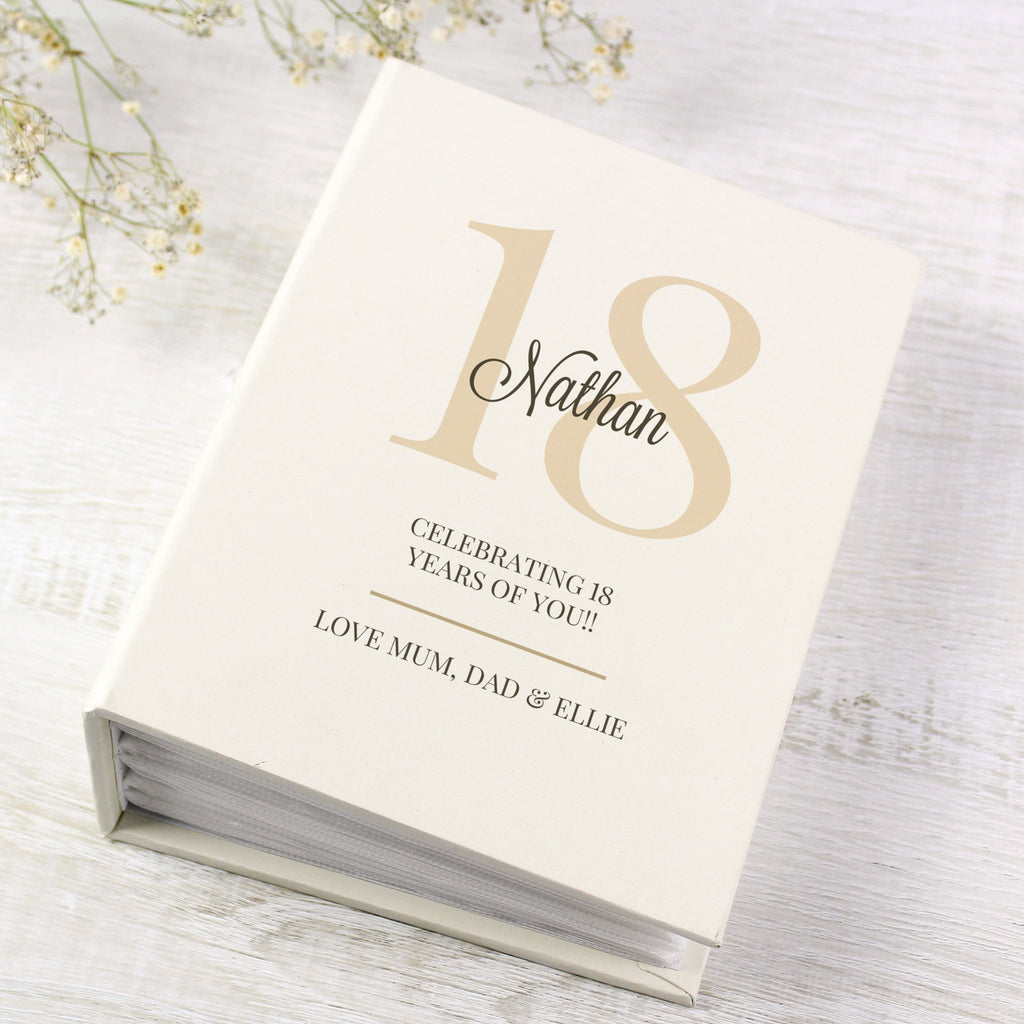 Personalised Big Birthday 6x4 Photo Album with Sleeves | Inspired Creative Gifts | UK Supplier