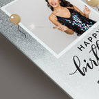 Personalised Birthday 4x4 Glitter Glass Photo Frame | Inspired Creative Gifts | UK Supplier