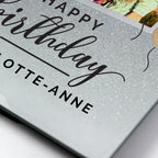 Personalised Birthday 4x4 Glitter Glass Photo Frame | Inspired Creative Gifts | UK Supplier