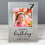 Personalised Birthday 4x4 Glitter Glass Photo Frame | Inspired Creative Gifts | UK Supplier