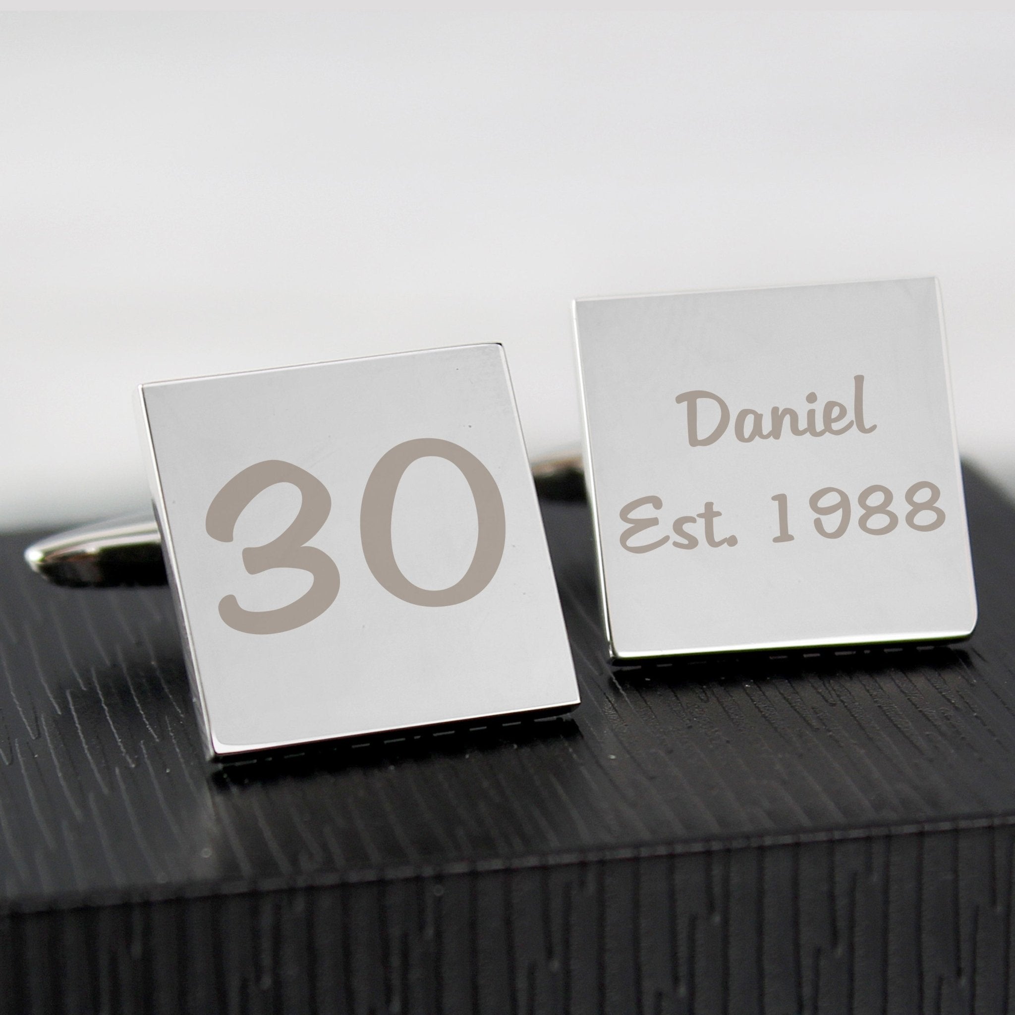 Personalised Birthday Big Age Cufflinks | Inspired Creative Gifts | UK Supplier