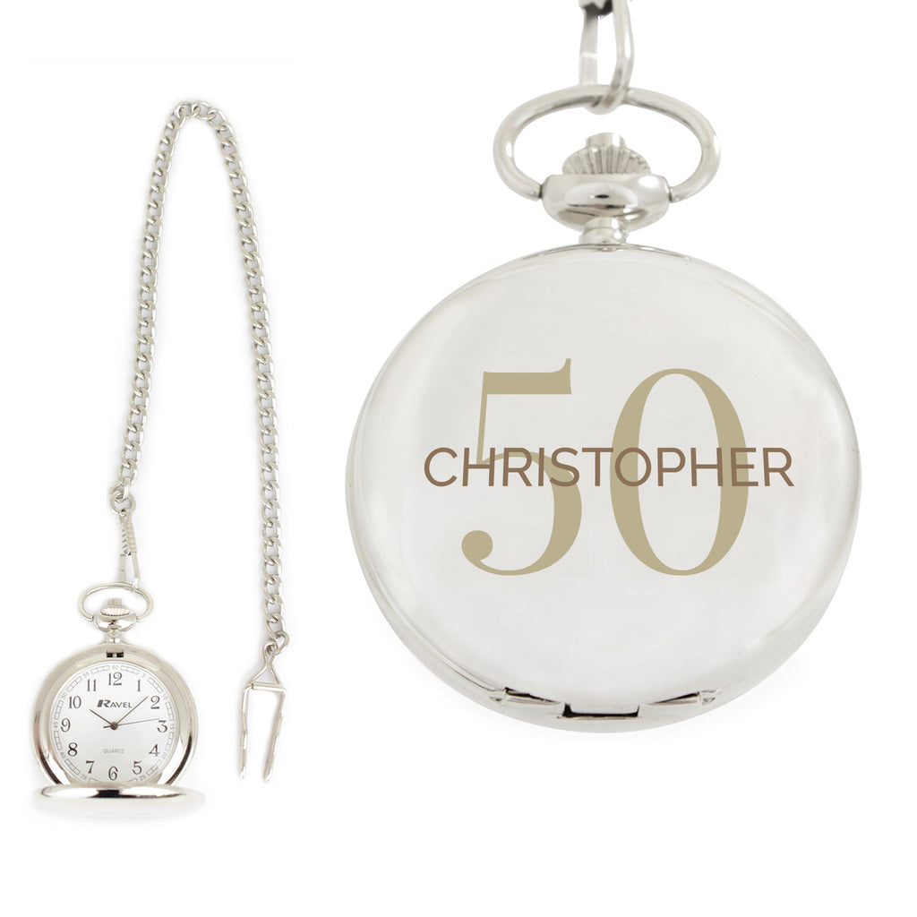 Personalised Birthday Big Age Pocket Fob Watch | Inspired Creative Gifts | UK Supplier