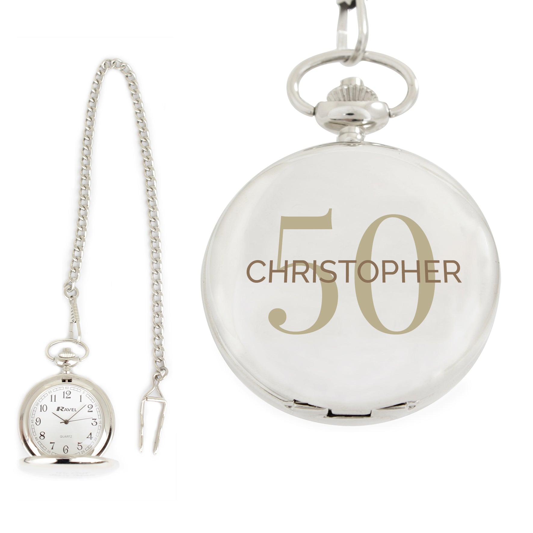 Personalised Birthday Big Age Pocket Fob Watch | Inspired Creative Gifts | UK Supplier