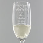 Personalised Birthday Craft Flute Glass | Inspired Creative Gifts | UK Supplier