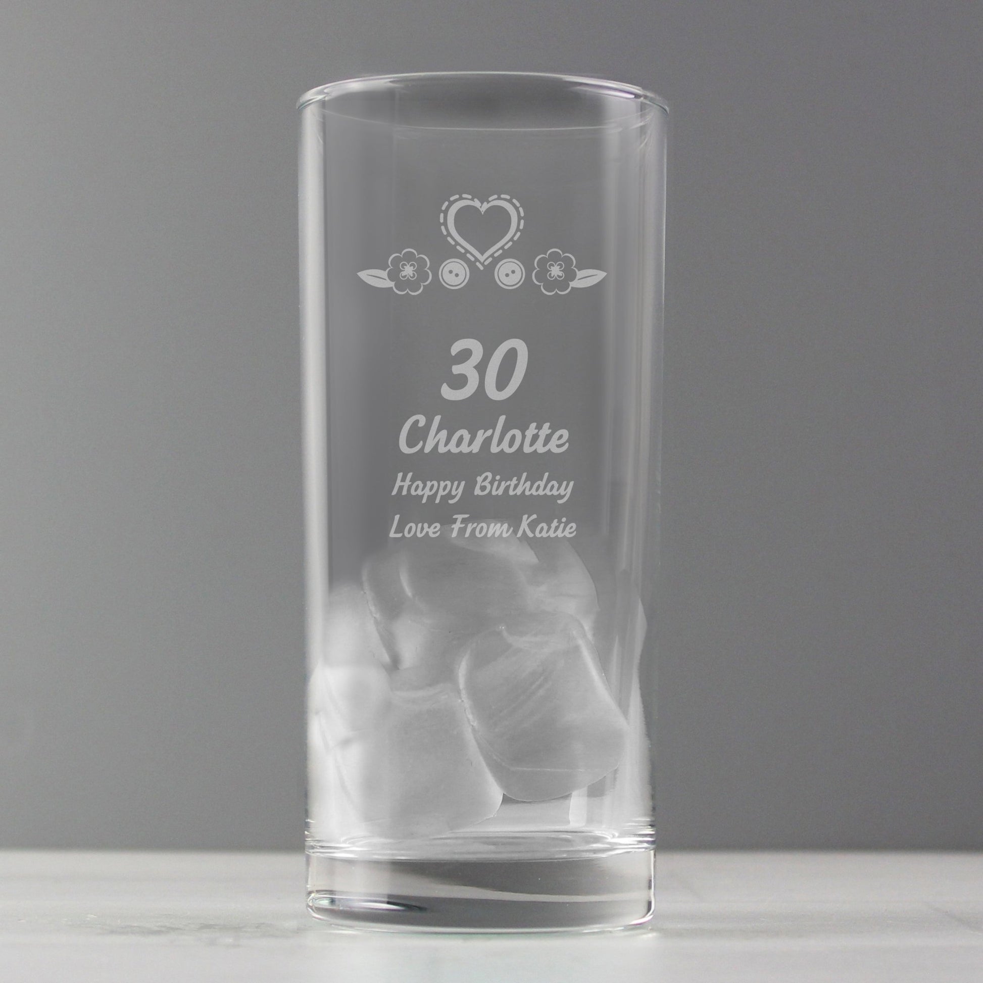 Personalised Birthday Craft Hi Ball Glass | Inspired Creative Gifts | UK Supplier