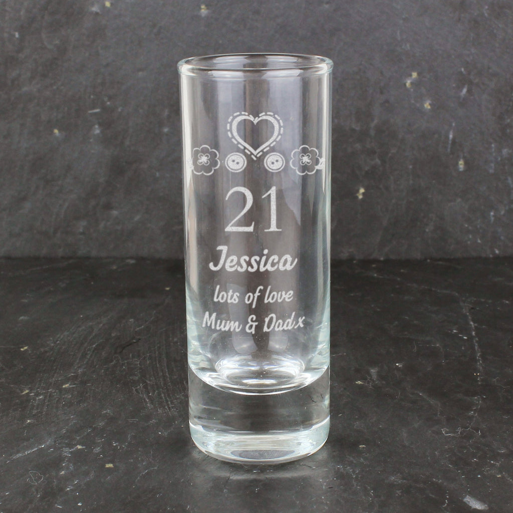 Personalised Birthday Craft Shot Glass Engraved | Inspired Creative Gifts | UK Supplier