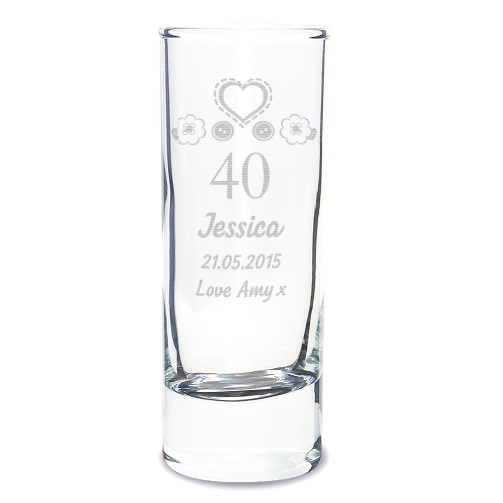 Personalised Birthday Craft Shot Glass Engraved | Inspired Creative Gifts | UK Supplier