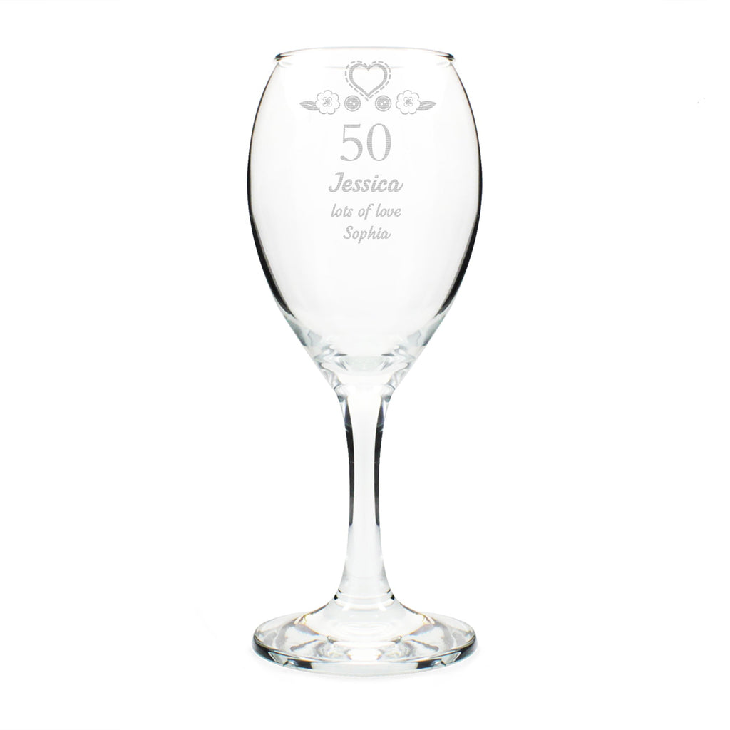 Personalised Birthday Craft Wine Glass | Inspired Creative Gifts | UK Supplier
