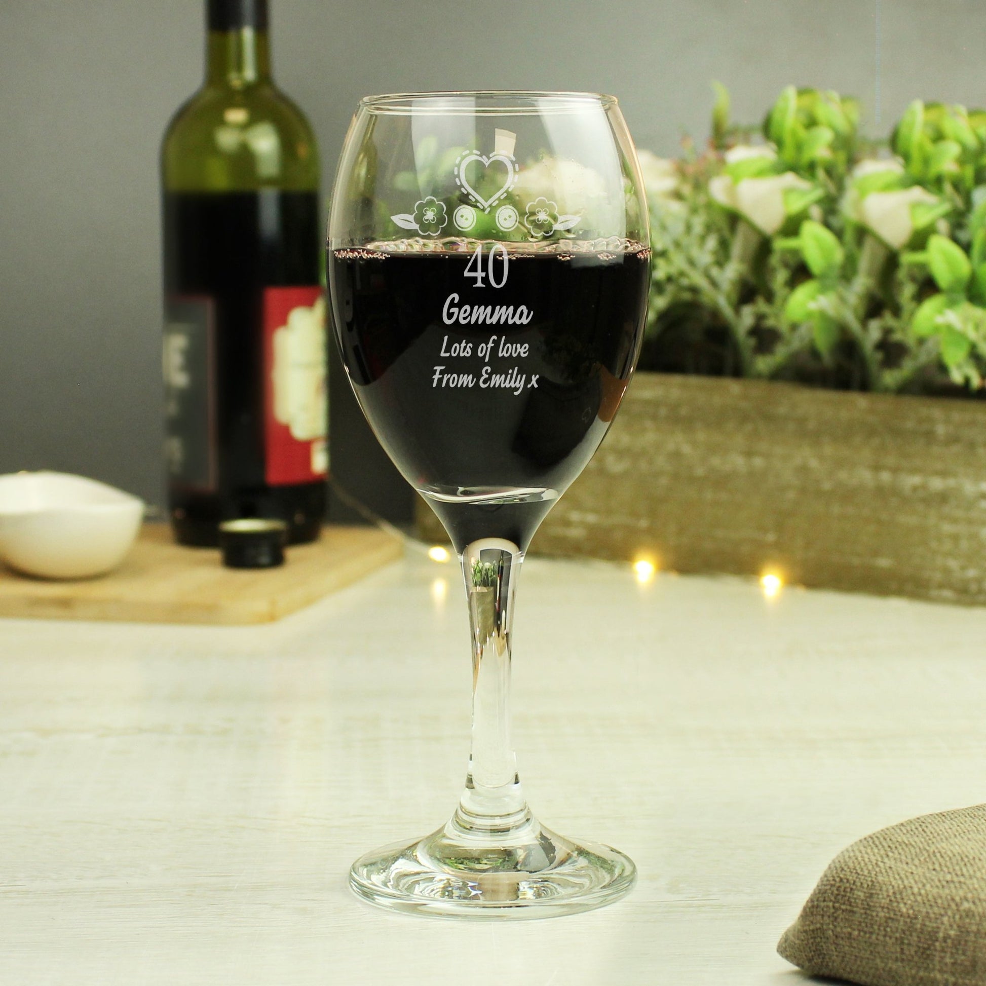Personalised Birthday Craft Wine Glass | Inspired Creative Gifts | UK Supplier