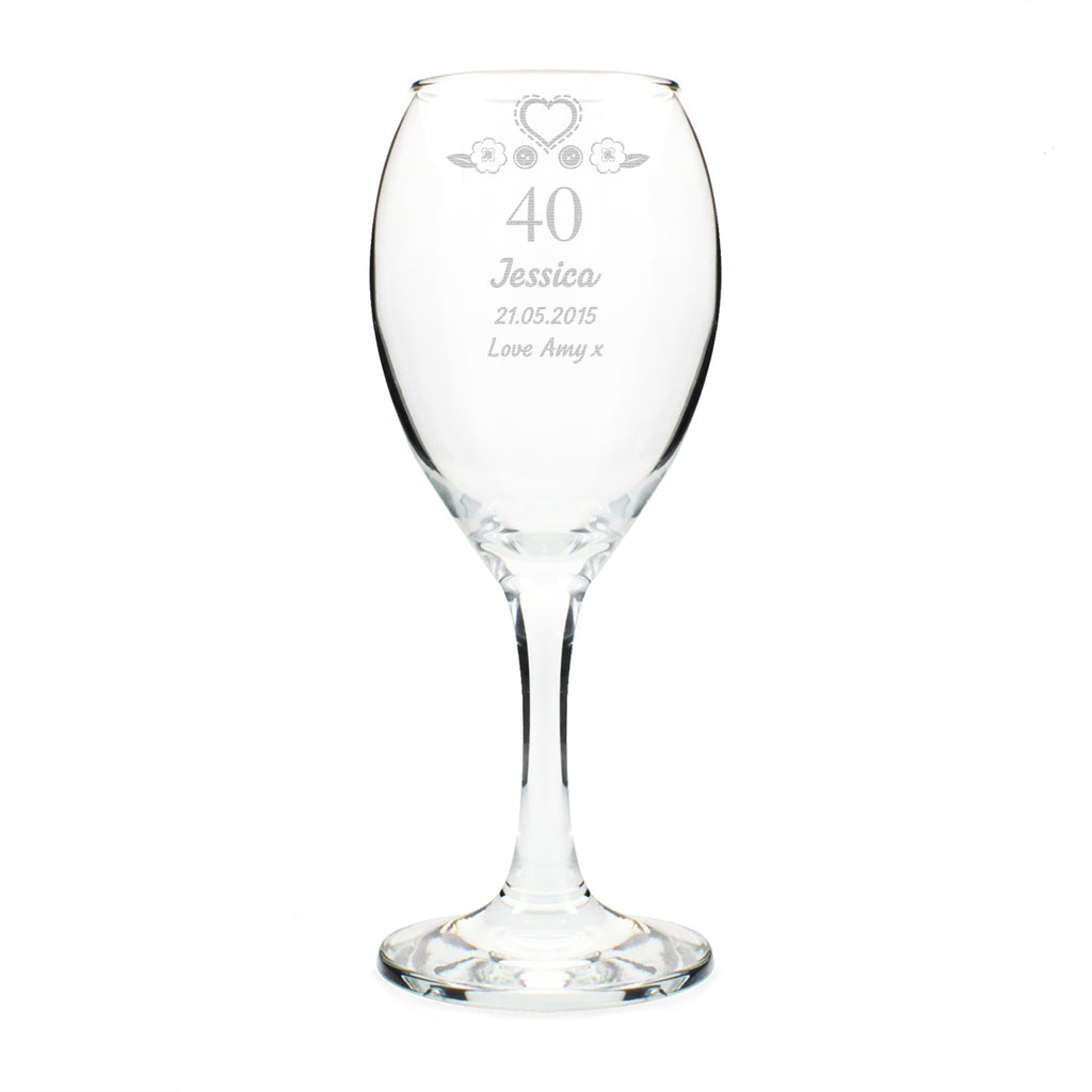 Personalised Birthday Craft Wine Glass | Inspired Creative Gifts | UK Supplier