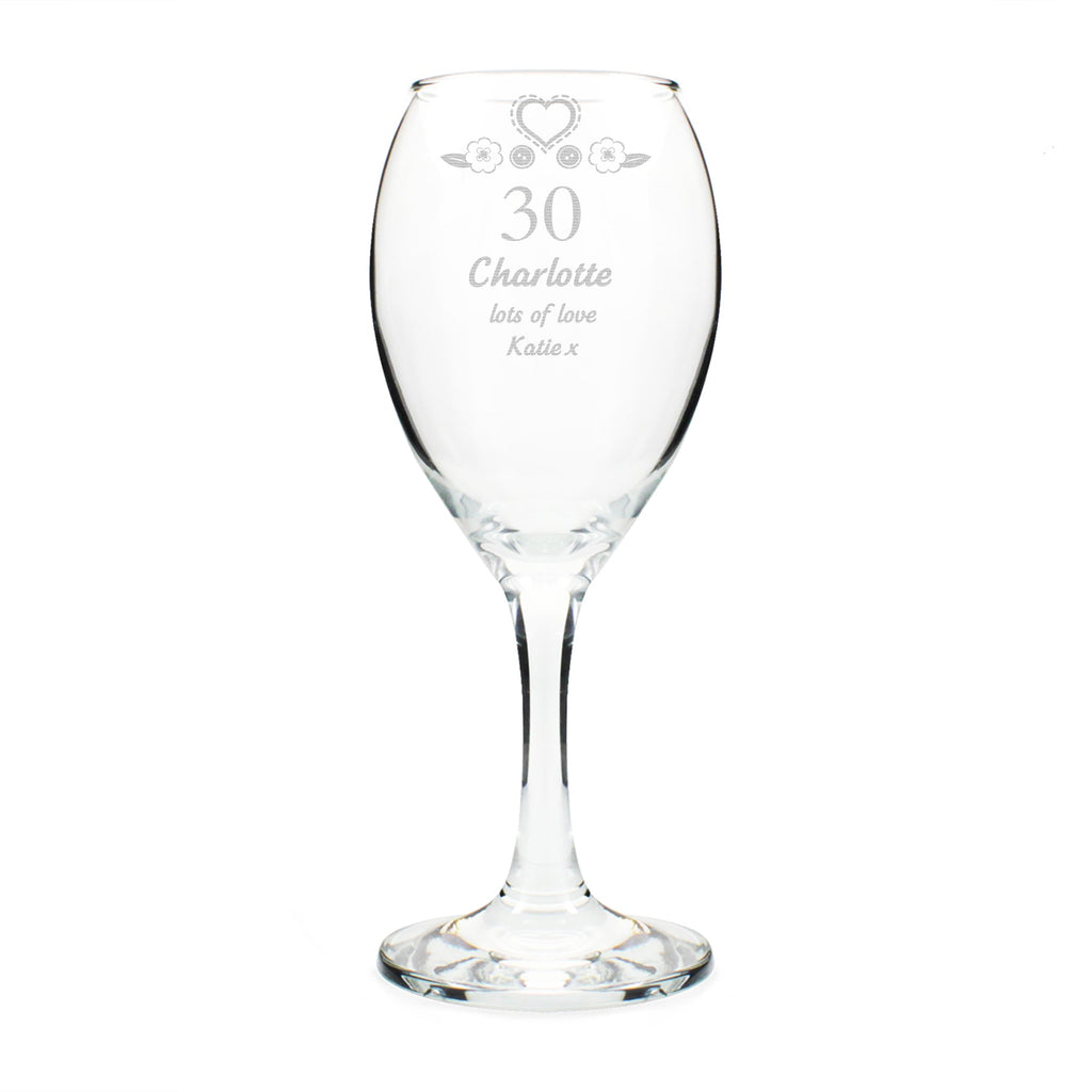 Personalised Birthday Craft Wine Glass | Inspired Creative Gifts | UK Supplier