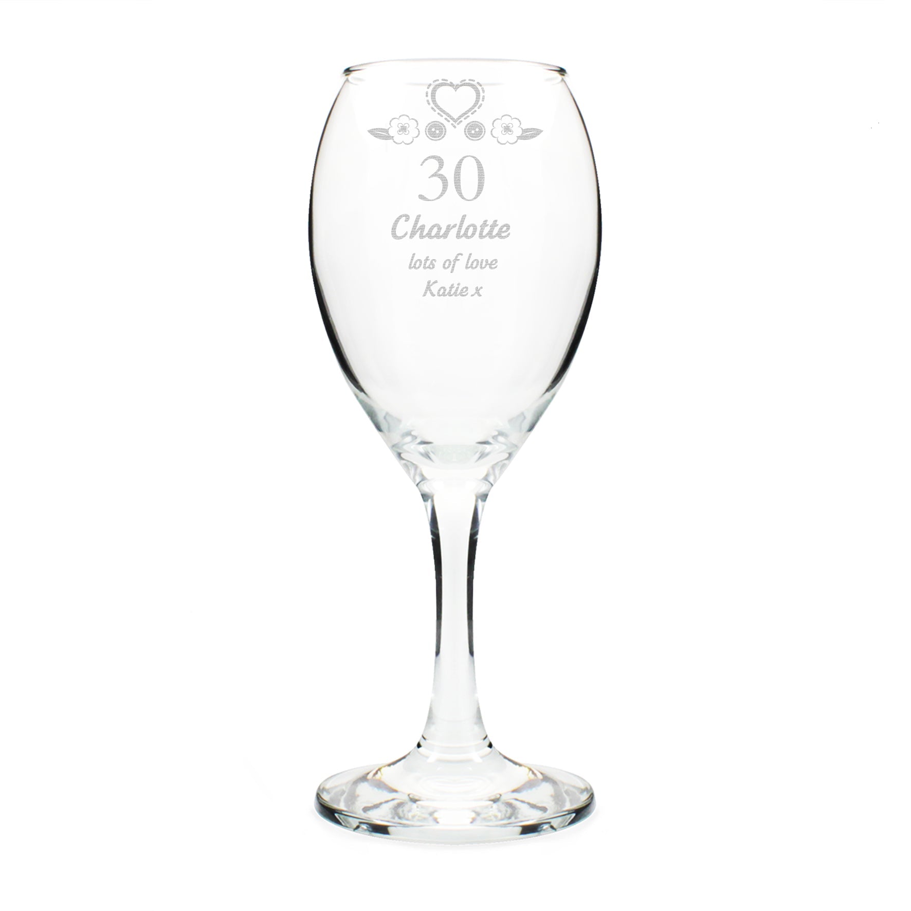 Personalised Birthday Craft Wine Glass | Inspired Creative Gifts | UK Supplier