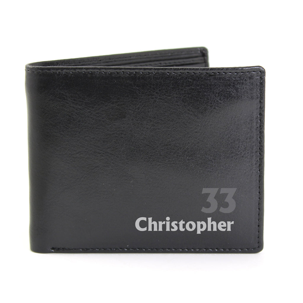 Personalised Birthday Leather Wallet | Inspired Creative Gifts | UK Supplier