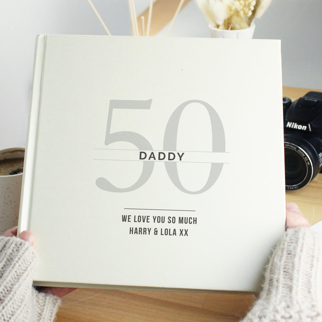 Personalised Birthday Square Photo Album | Big Age 16th, 18th, 21st, 30th, 40th, 50th, 60th, 70th Birthday | Inspired Creative Gifts | UK Supplier