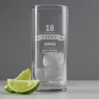 Personalised Birthday Star Hi Ball Glass | Inspired Creative Gifts | UK Supplier