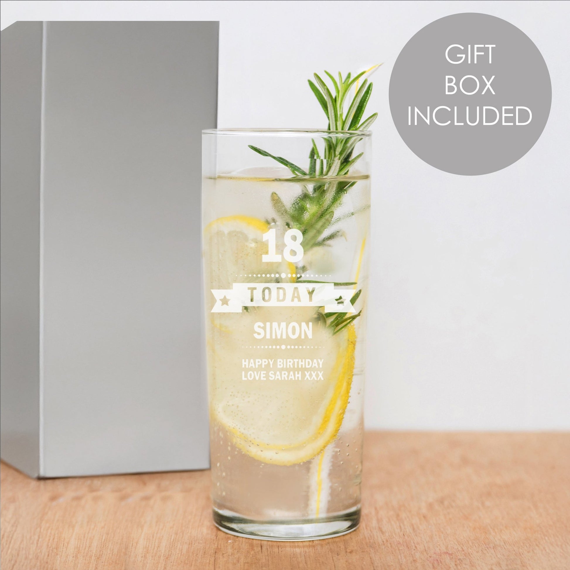 Personalised Birthday Star Hi Ball Glass | Inspired Creative Gifts | UK Supplier