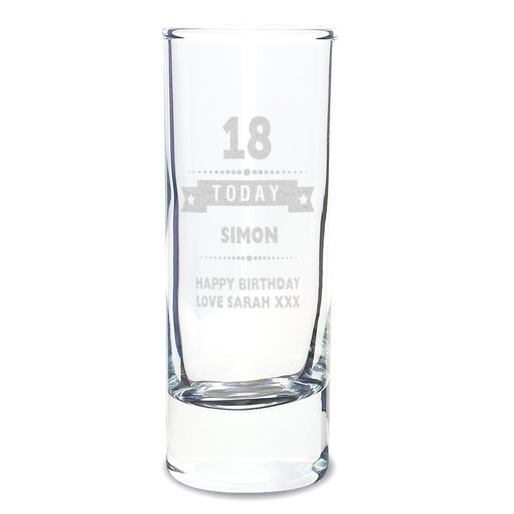 Personalised Birthday Star Shot Glass | Inspired Creative Gifts | UK Supplier