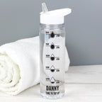 Personalised Black 'Hydration Tracker' Water Bottle | Inspired Creative Gifts | UK Supplier
