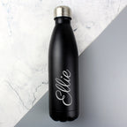 Personalised Black Metal Insulated Drinks Bottle | Inspired Creative Gifts | UK Supplier