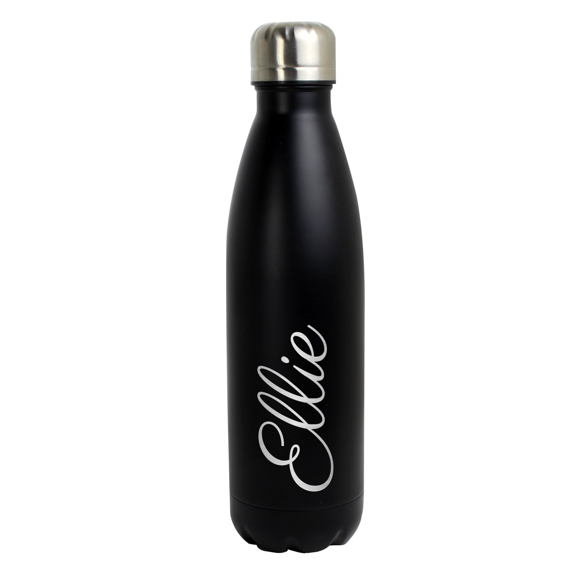 Personalised Black Metal Insulated Drinks Bottle | Inspired Creative Gifts | UK Supplier