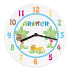 Personalised Blue Animal Alphabet Clock | Inspired Creative Gifts | UK Supplier