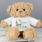 Personalised Blue Church Message Teddy Bear | Inspired Creative Gifts | UK Supplier