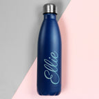 Personalised Blue Metal Insulated Drinks Bottle | Inspired Creative Gifts | UK Supplier