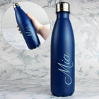 Personalised Blue Metal Insulated Drinks Bottle | Inspired Creative Gifts | UK Supplier