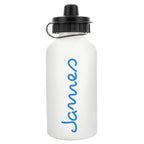 Personalised Blue Name Drinks Bottle | Inspired Creative Gifts | UK Supplier