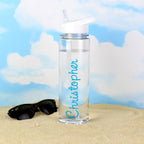 Personalised Blue Name Water Bottle | Inspired Creative Gifts | UK Supplier