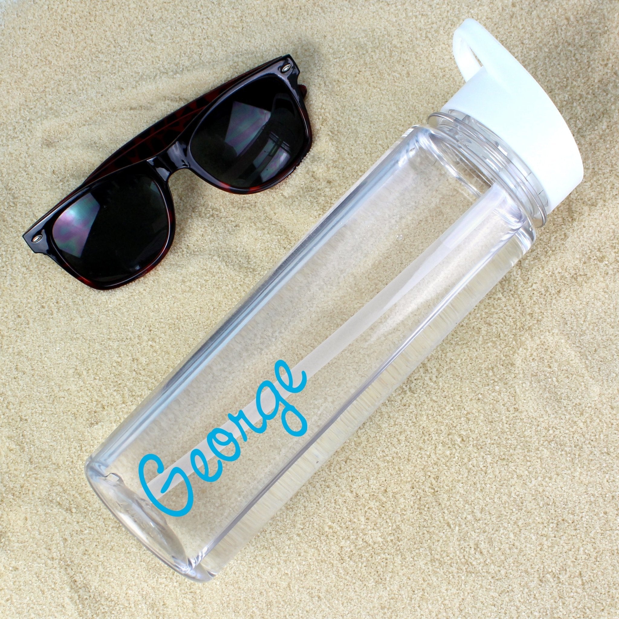 Personalised Blue Name Water Bottle | Inspired Creative Gifts | UK Supplier