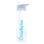 Personalised Blue Name Water Bottle | Inspired Creative Gifts | UK Supplier