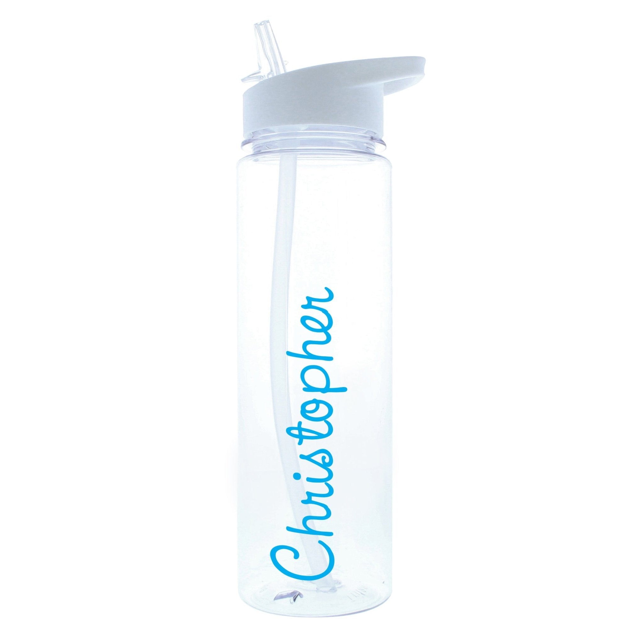 Personalised Blue Name Water Bottle | Inspired Creative Gifts | UK Supplier