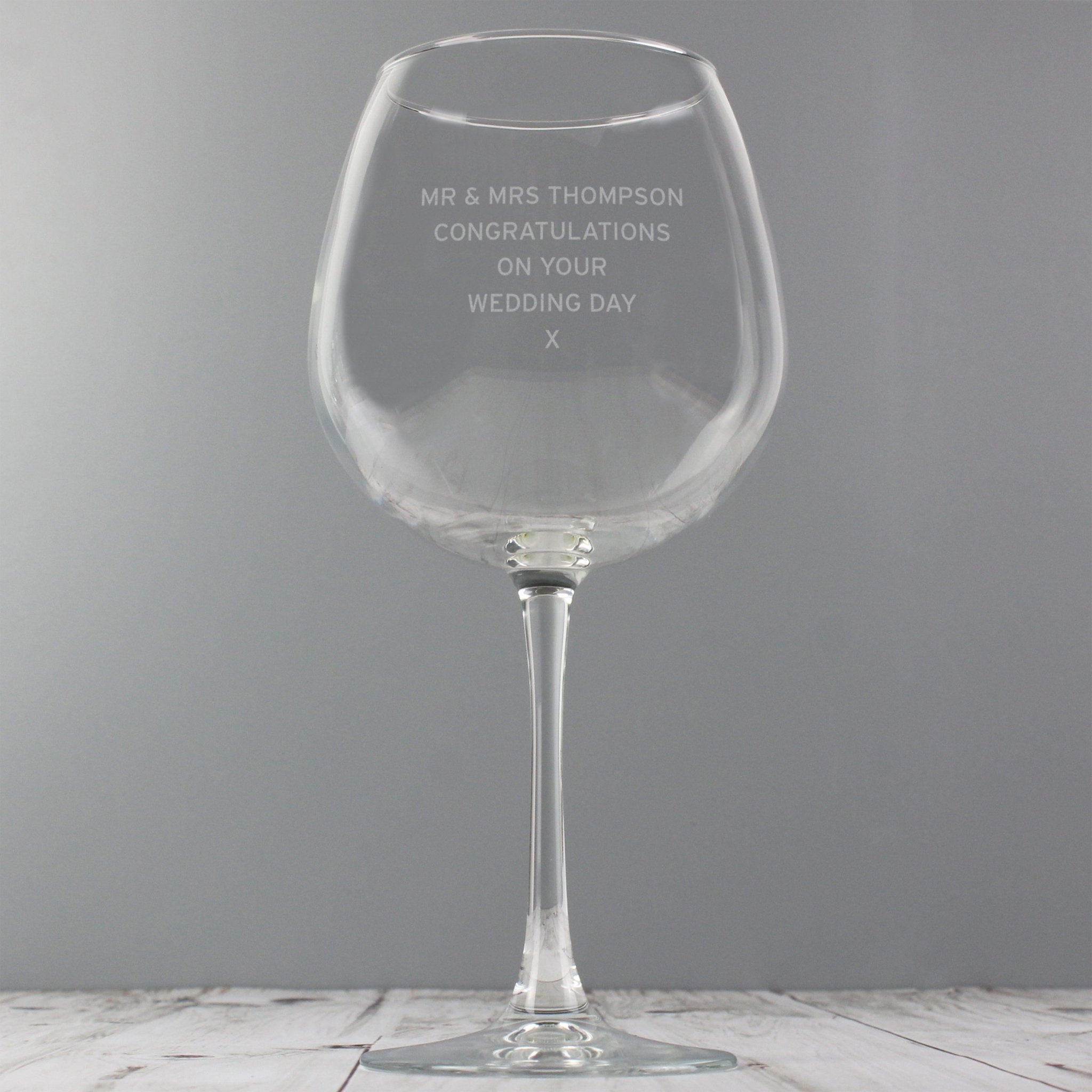 Personalised Bold Statement Bottle of Wine Glass | Inspired Creative Gifts | UK Supplier