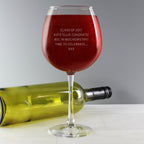 Personalised Bold Statement Bottle of Wine Glass | Inspired Creative Gifts | UK Supplier