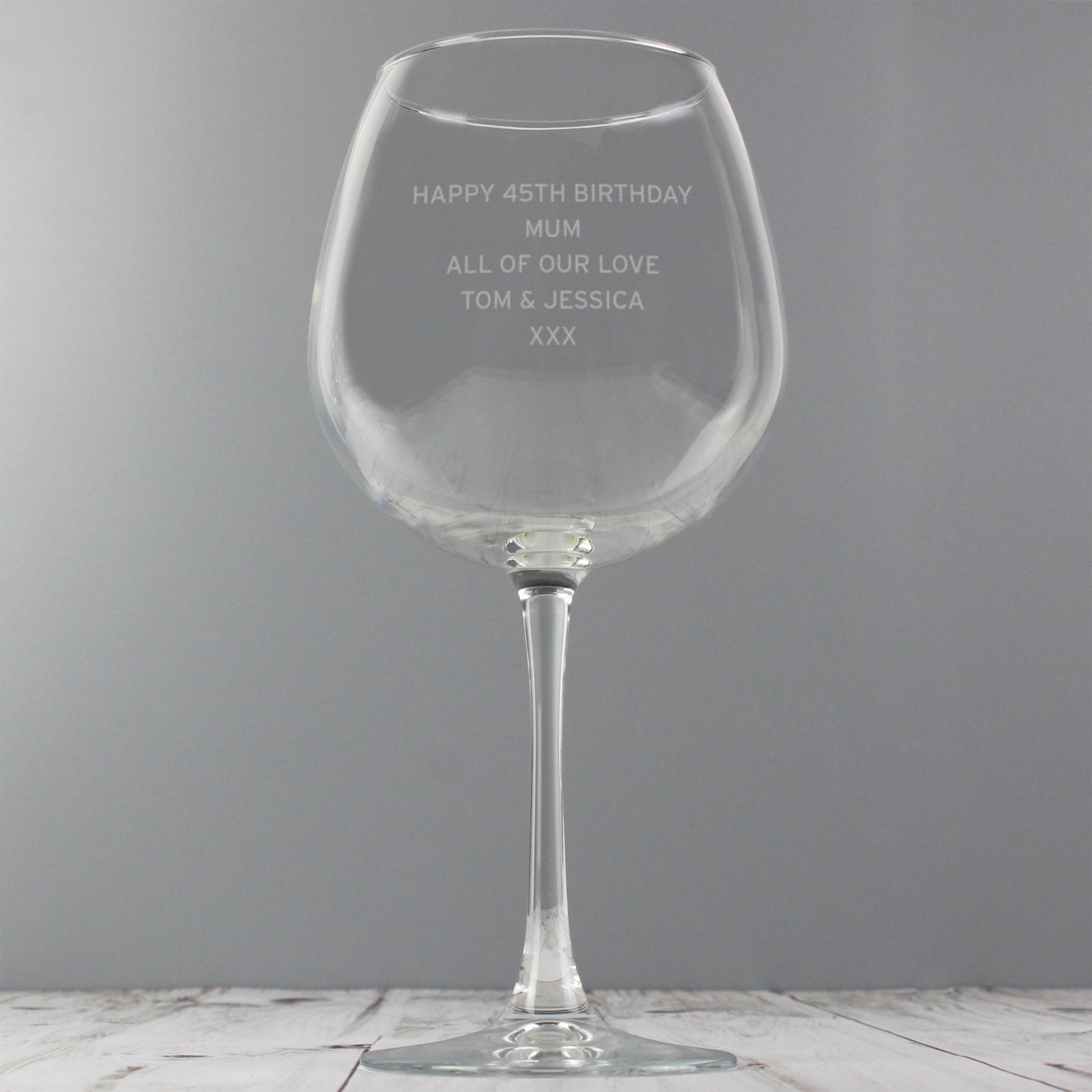 Personalised Bold Statement Bottle of Wine Glass | Inspired Creative Gifts | UK Supplier