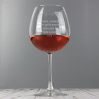 Personalised Bold Statement Bottle of Wine Glass | Inspired Creative Gifts | UK Supplier