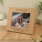 Personalised Bold Text 5x7 Landscape Oak Finish Photo Frame | Big Birthday - 16th, 18th, 21st, 30th, 40th, 50th, 60th, 70th | Inspired Creative Gifts | UK Supplier