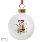 Personalised Boofle Christmas Reindeer Bauble | Inspired Creative Gifts | UK Supplier