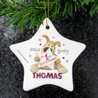 Personalised Boofle My 1st Christmas Ceramic Star Decoration | Inspired Creative Gifts | UK Supplier