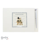 Personalised Boofle Wedding Hardback Guest Book & Pen | Inspired Creative Gifts | UK Supplier