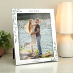 Personalised Botanical 10x8 Silver Photo Frame | Inspired Creative Gifts | UK Supplier
