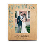 Personalised Botanical 6x4 Oak Finish Photo Frame | Inspired Creative Gifts | UK Supplier