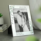 Personalised Botanical 6x4 Silver Photo Frame | Inspired Creative Gifts | UK Supplier