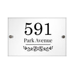 Personalised Botanical Acrylic House Sign | Great for New House Number | Inspired Creative Gifts | UK Supplier