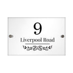 Personalised Botanical Acrylic House Sign | Great for New House Number | Inspired Creative Gifts | UK Supplier